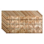 ACOUSTIC CEILING PRODUCTS Fasade Traditional Syle # 4 - 48-3/8" x 24-3/8" PVC Glue Up Tile in Bermuda Bronze - PG5317
